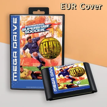 для International Superstar Soccer Deluxe EUR cover 16-битный игровой картридж в стиле ретро для игровых консолей Sega Genesis Megadrive